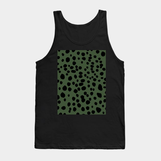 Dalmatian Print on Green Tank Top by OneThreeSix